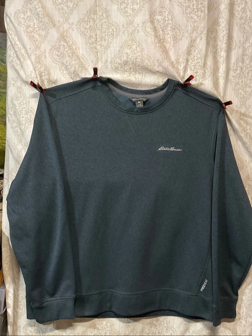 Eddie Bauer Men's Crewneck Sweater - Dark Teal Blue